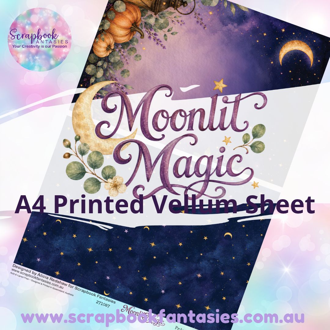 Moonlit Magic A4 Printed Vellum Sheet - Halves 1 271087