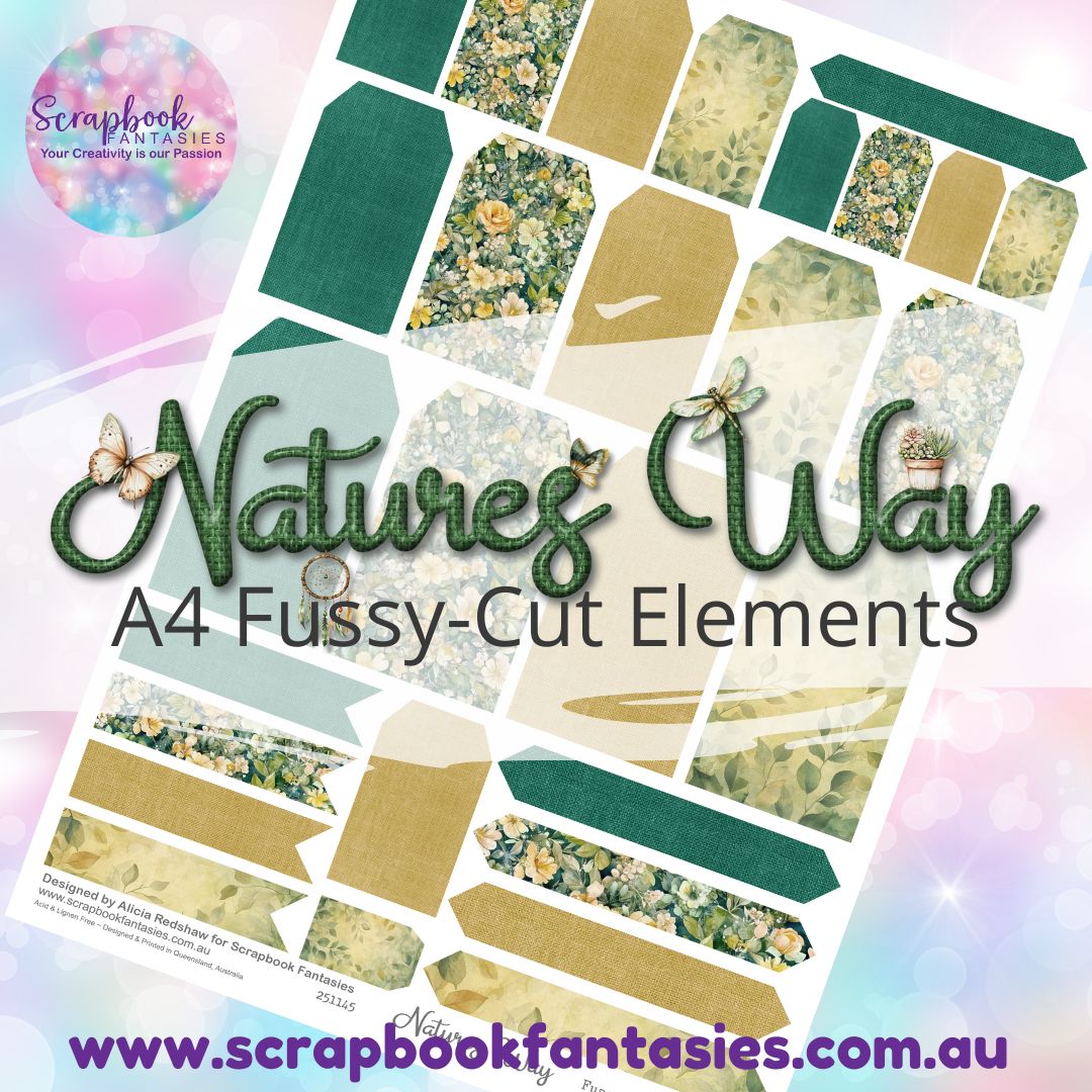 Natures Way A4 Colour Fussy-Cut Elements - Tags & Tabs 4 251145
