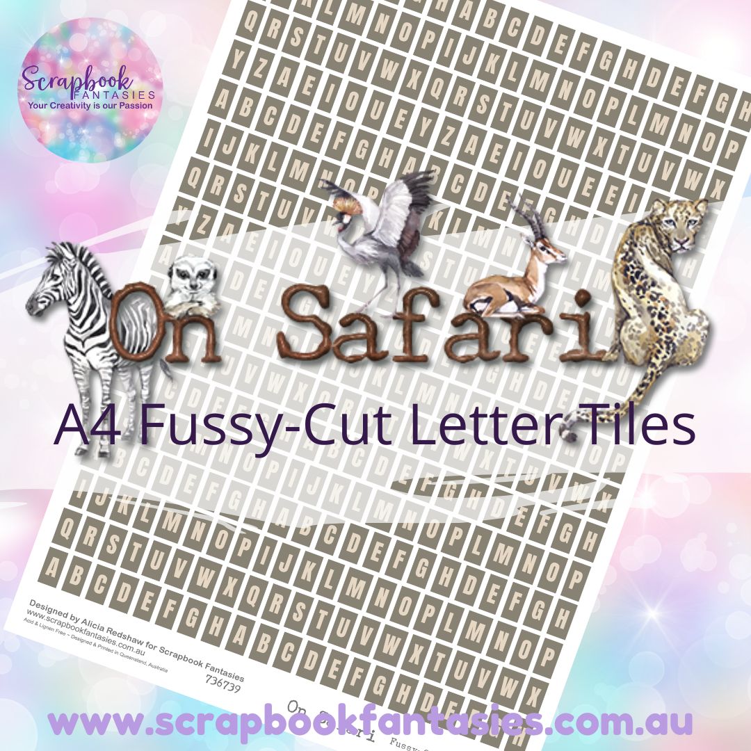 On Safari Colour Fussy-Cut Letter Tiles - Small 736739