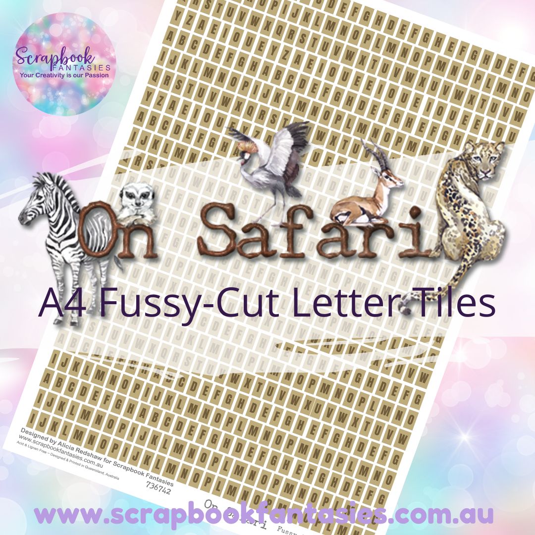 On Safari Colour Fussy-Cut Letter Tiles - Tiny 736742