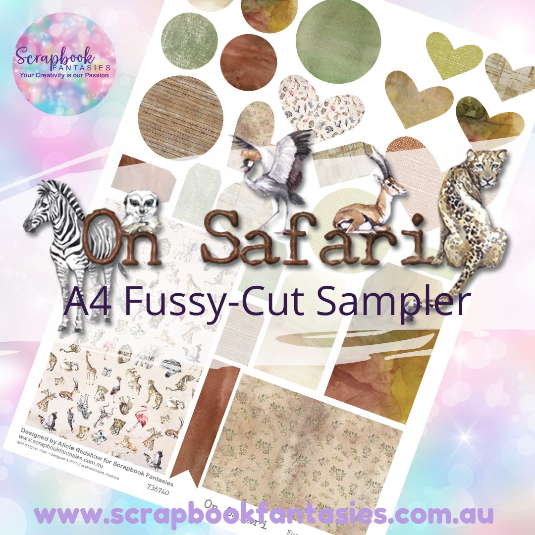 On Safari A4 Colour Fussy-Cut Sampler 1 - 736740