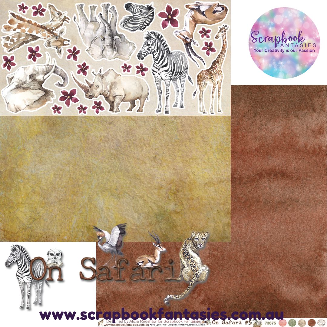 On Safari 12x12 Double-Sided Patterned Paper 5 - 73675