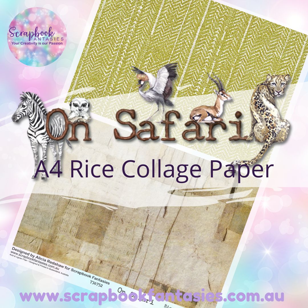 On Safari A4 Rice Collage Paper - Halves 4 736752