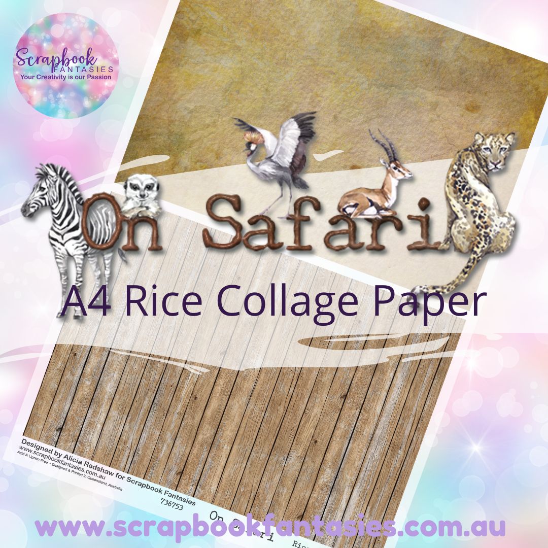 On Safari A4 Rice Collage Paper - Halves 5 736753