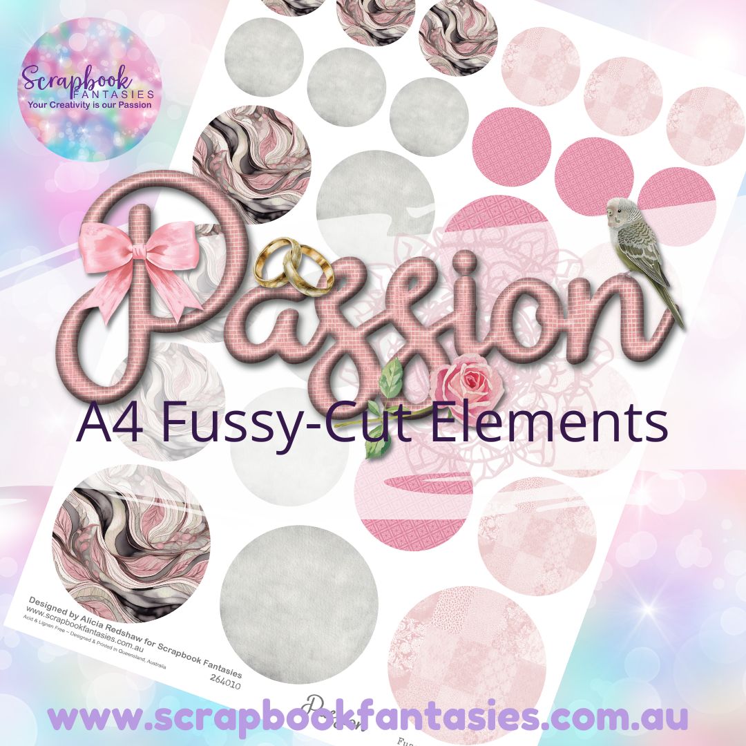 Passion A4 Colour Fussy-Cut Elements - Circles 3 264010