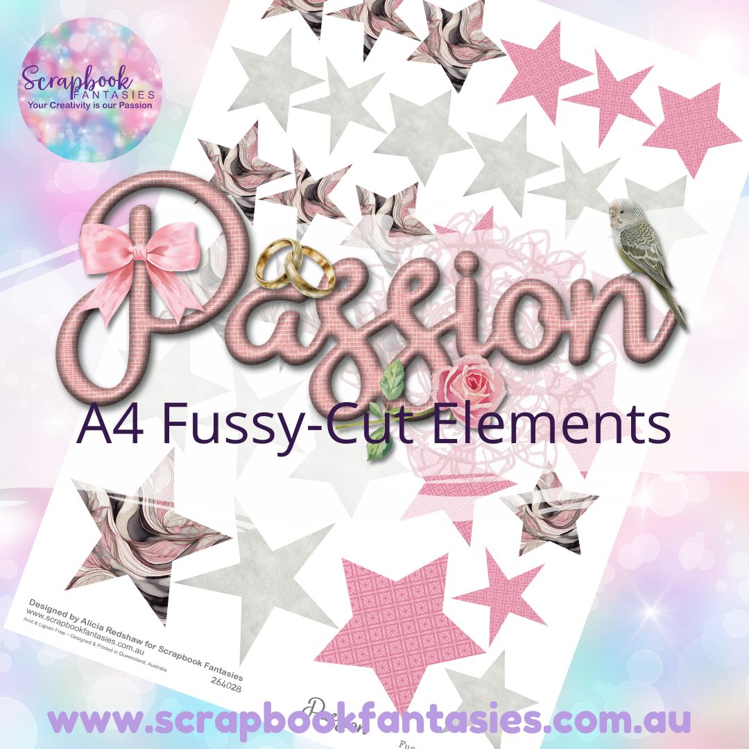 Passion A4 Colour Fussy-Cut Elements - Stars 4 264028