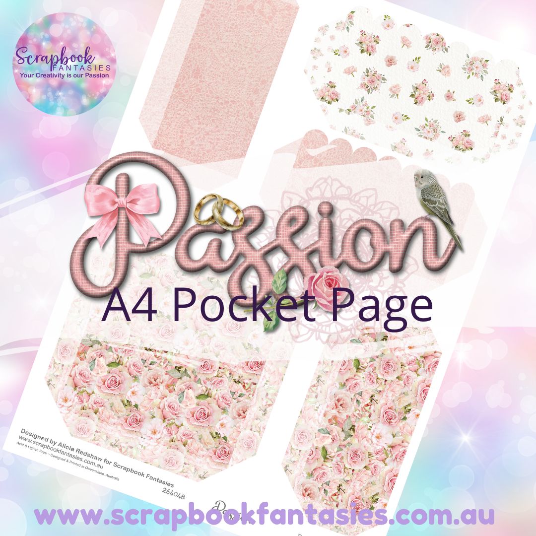 Passion A4 Colour Pocket Page - Rectangles and Square 2 264048