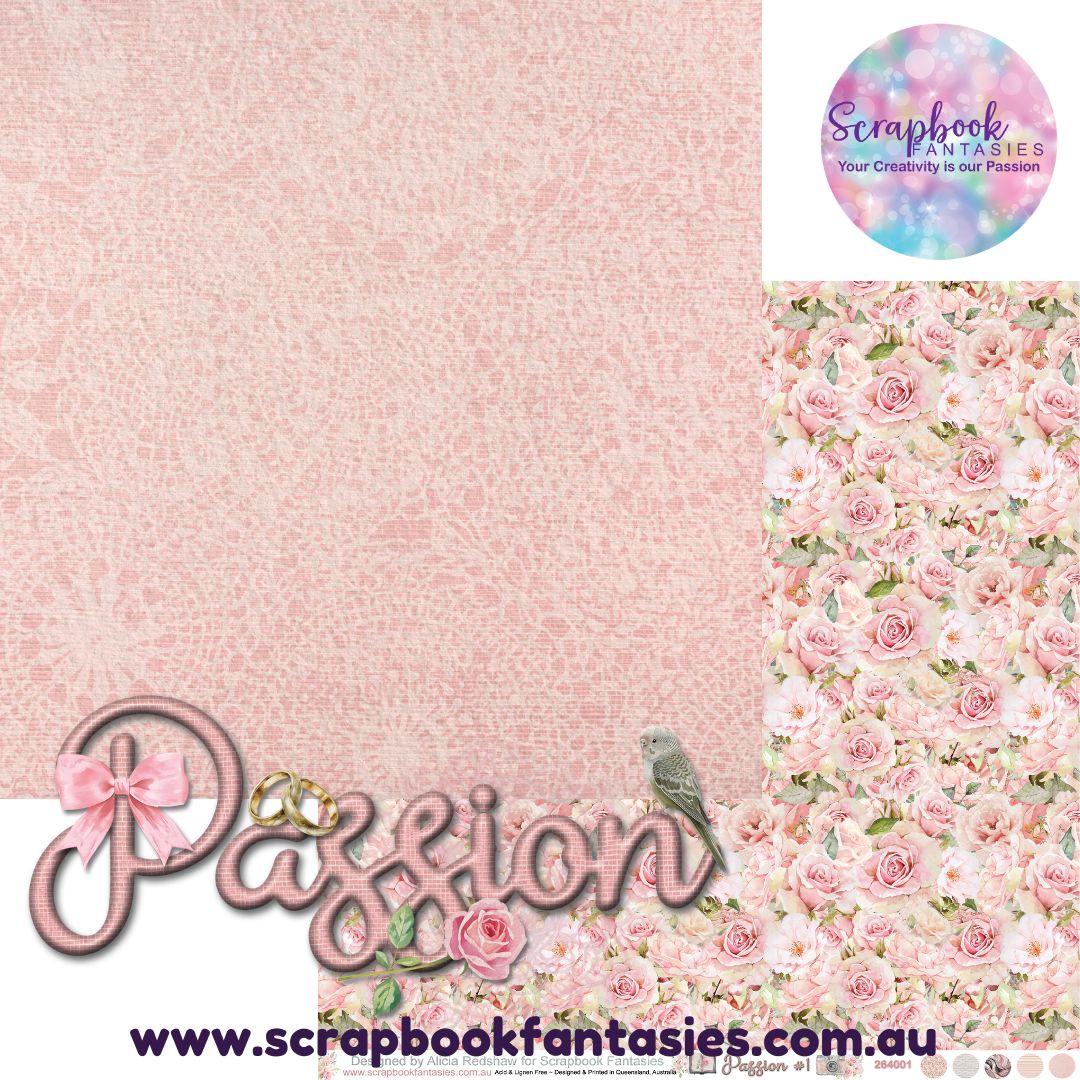 Passion 12x12 Double-Sided Patterned Paper 1 - 264001