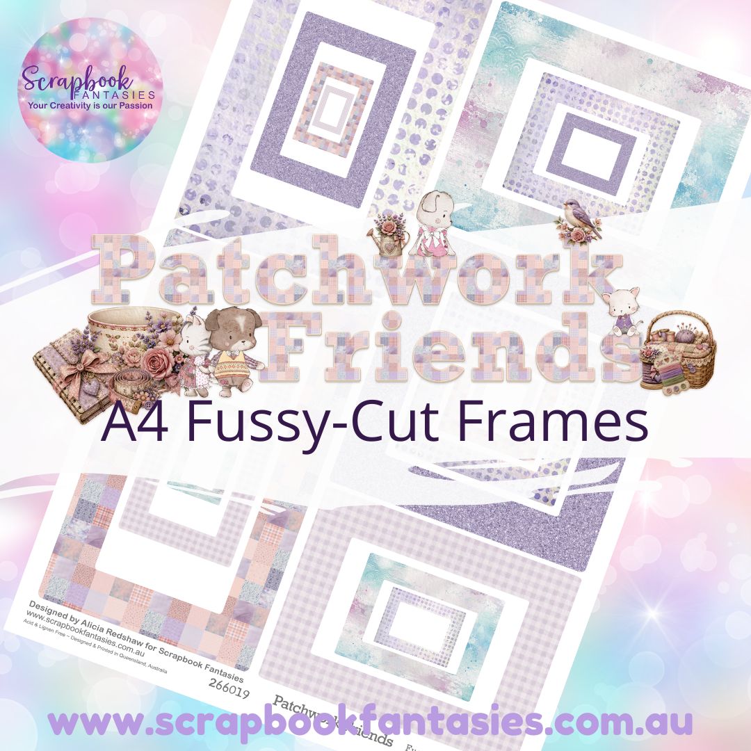 Patchwork Friends A4 Colour Fussy-Cut Frames 1 266019