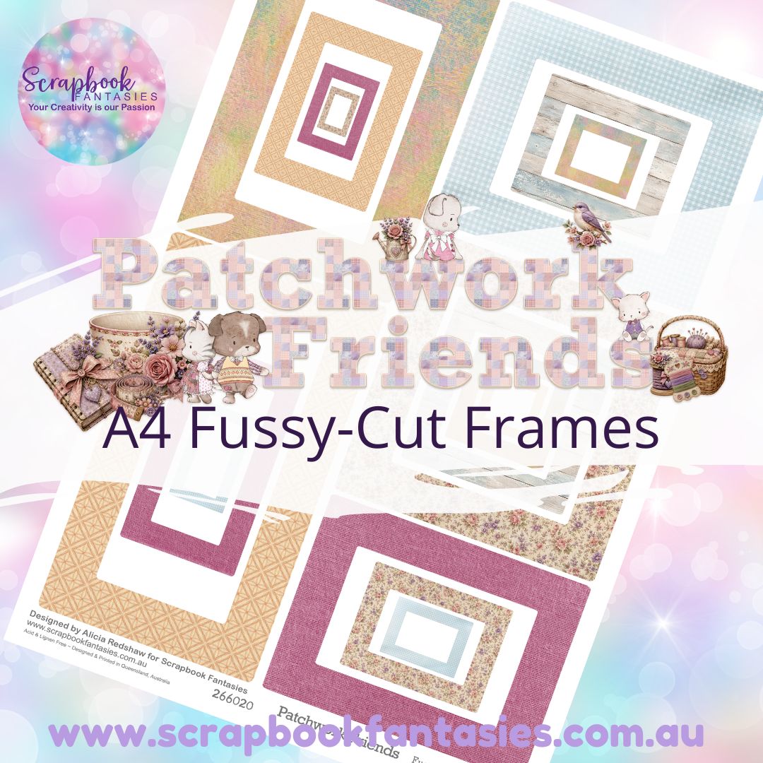 Patchwork Friends A4 Colour Fussy-Cut Frames 1 266020