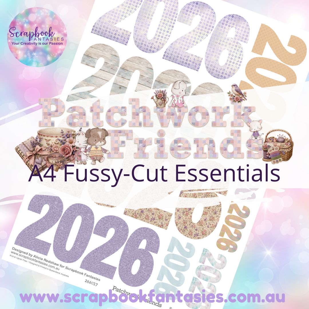 Patchwork Friends A4 Colour Fussy-Cut Year - 2026 - 266017