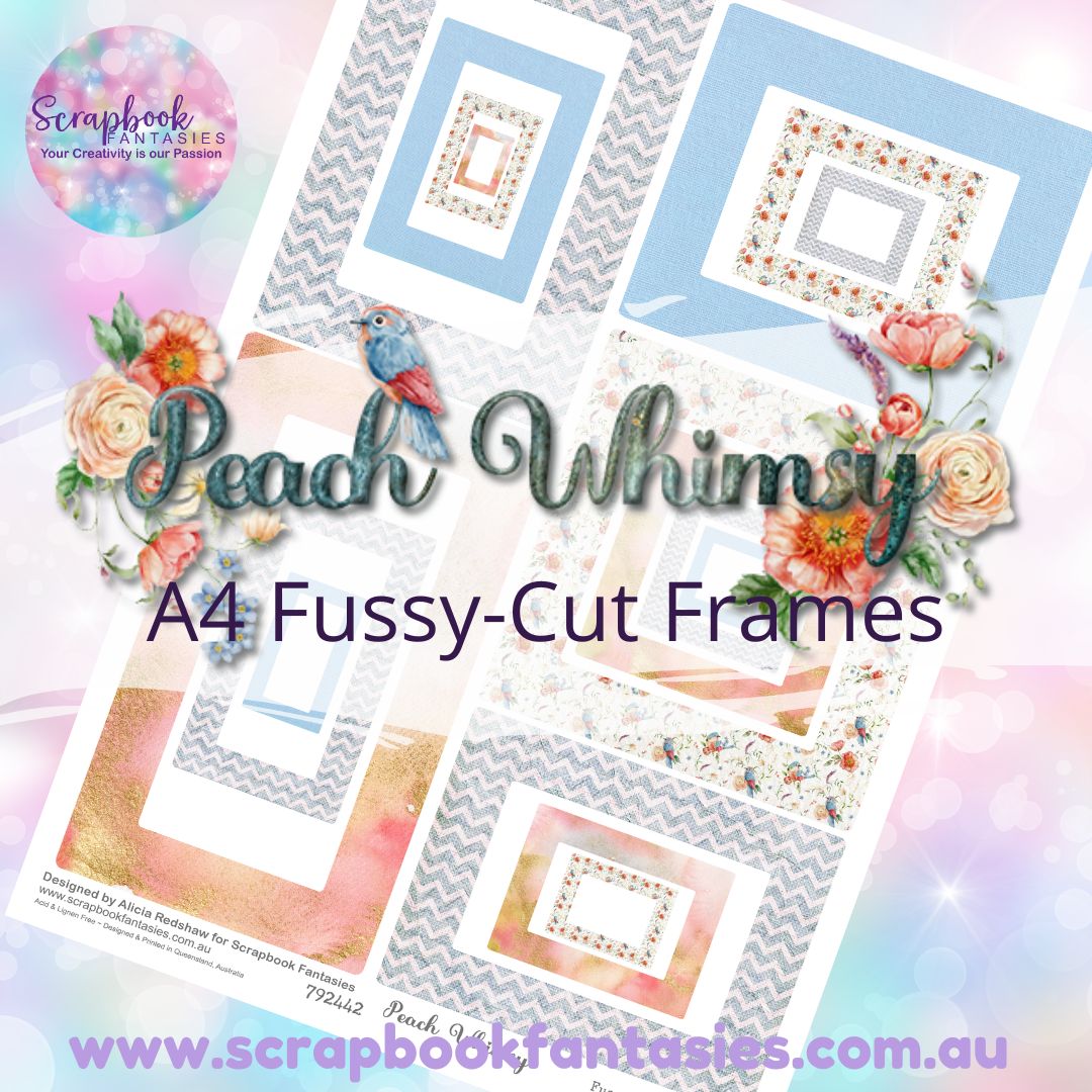 Peach Whimsy A4 Colour Fussy-Cut Frames 2 792442