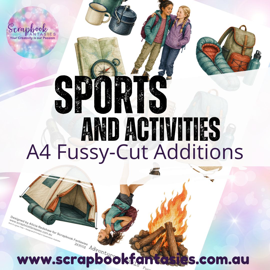 Sports and Activities A4 Colour Fussy-Cut Additions - Adventurous Girls 1 269002