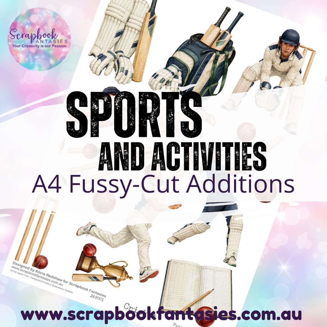 Sports and Activities A4 Colour Fussy-Cut Additions - Cricket 2 269001