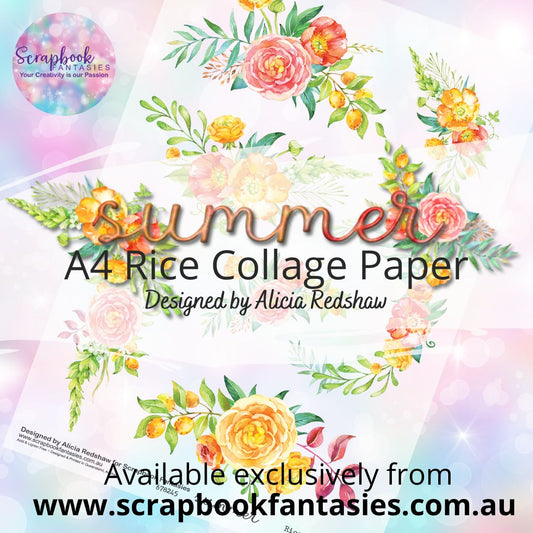 Summer A4 Rice Collage Paper - Bouquets 678245