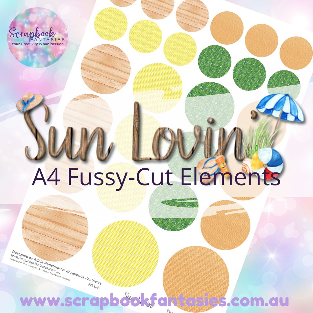 Sunlovin' A4 Colour Fussy-Cut Elements - Circles 4 675289