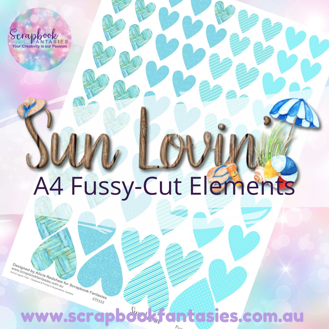 Sunlovin' A4 Colour Fussy-Cut Elements - Hearts 1-1 675312