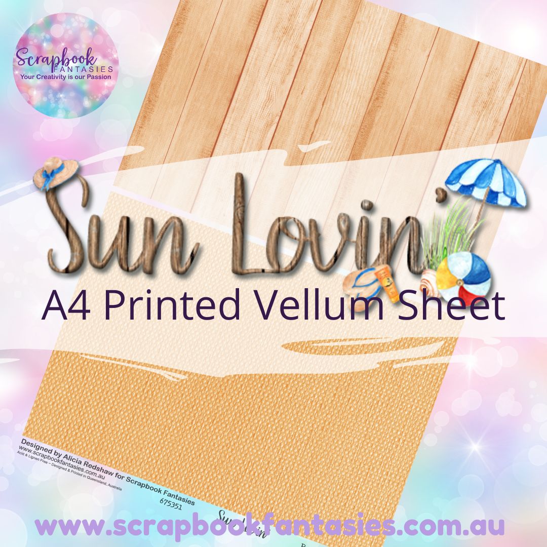 Sunlovin' A4 Printed Vellum Sheet - Halves 6 675351