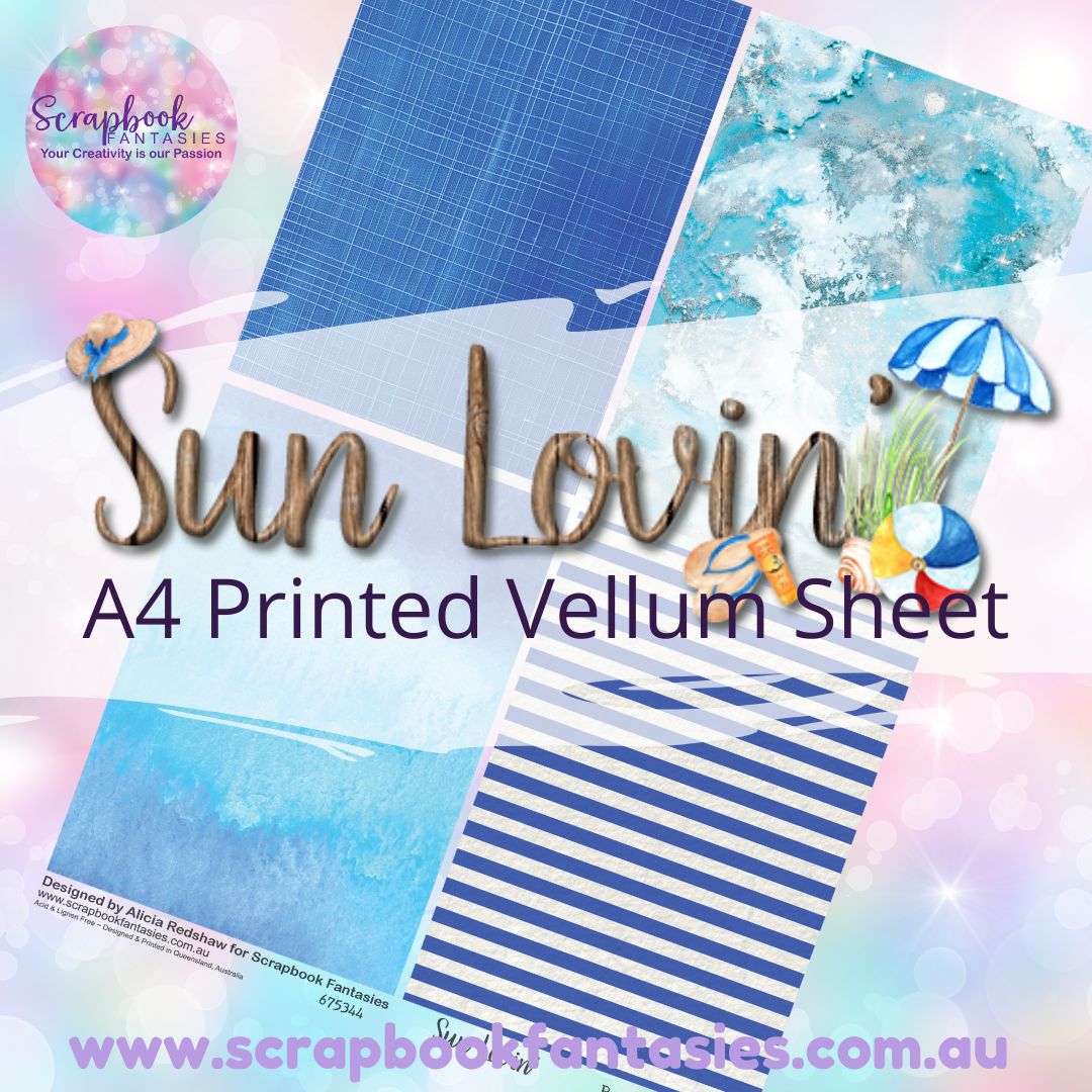 Sunlovin' A4 Printed Vellum Sheet - Quarters 2 675344