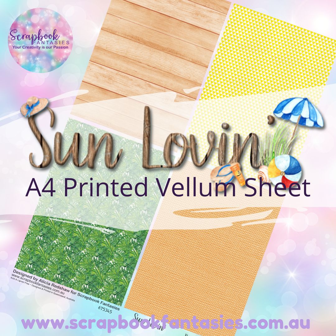 Sunlovin' A4 Printed Vellum Sheet - Quarters 3 675345