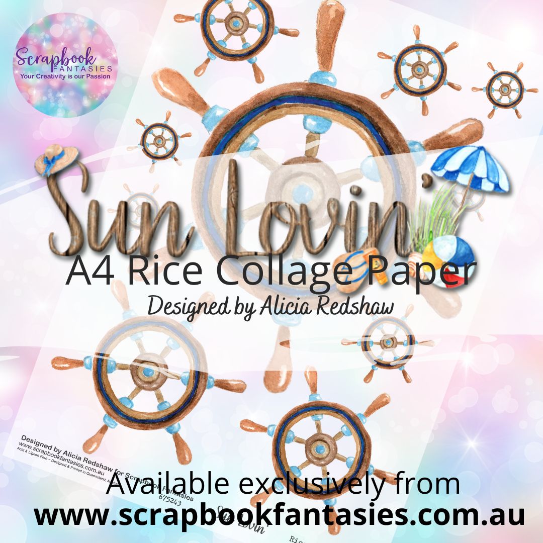 Sunlovin' A4 Rice Collage Paper - Shipswheels 675243
