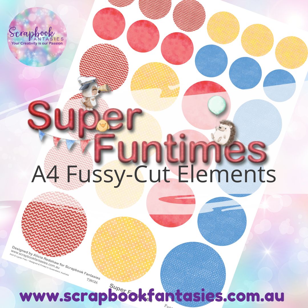 Super Funtimes A4 Colour Fussy-Cut Elements - Circles 1 738026