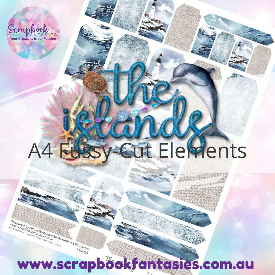 the islands A4 Colour Fussy-Cut Elements - Tags & Tabs 2 7384358