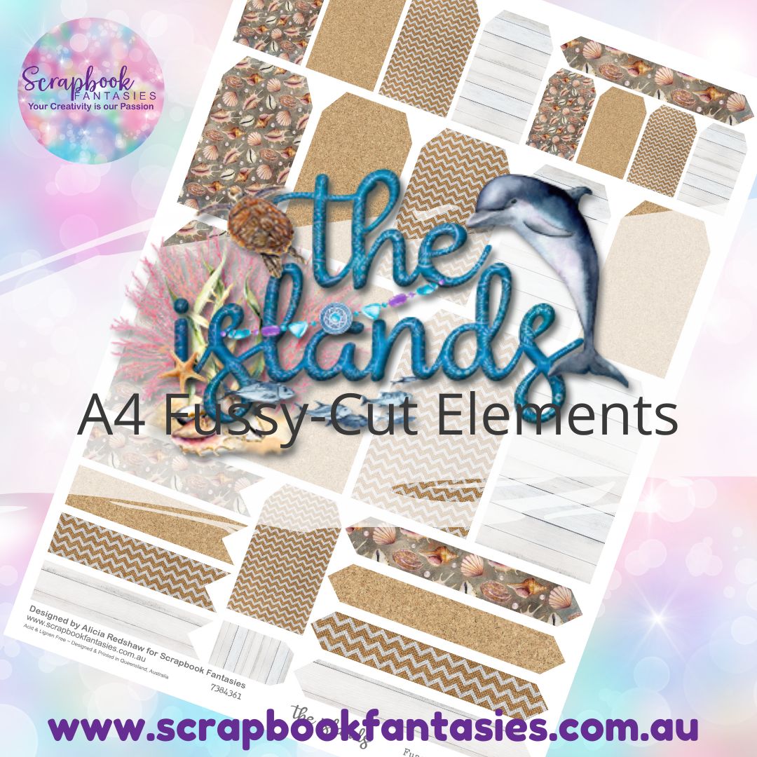 the islands A4 Colour Fussy-Cut Elements - Tags & Tabs 5 7384361