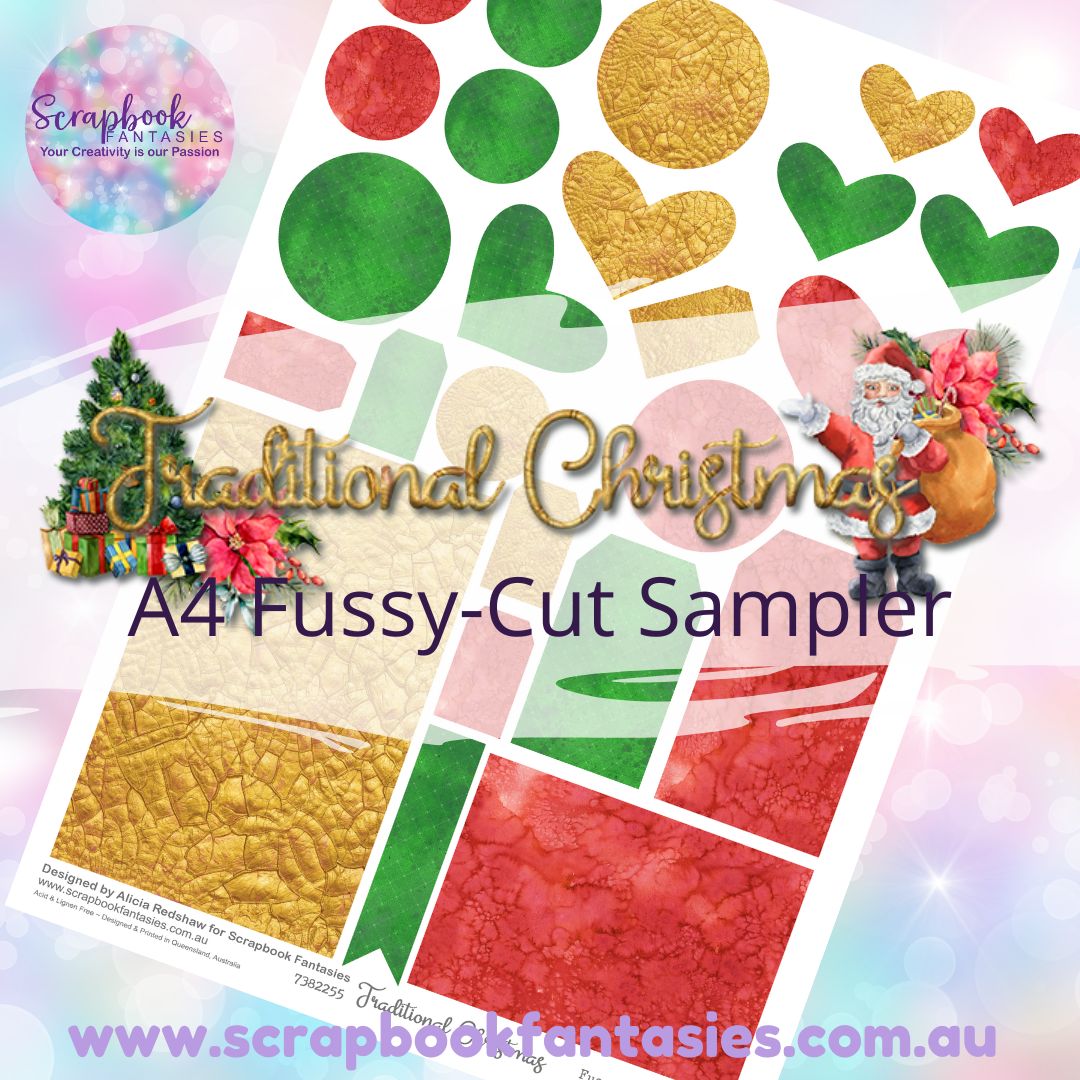 Traditional Christmas A4 Colour Fussy-Cut Sampler 6 7382255