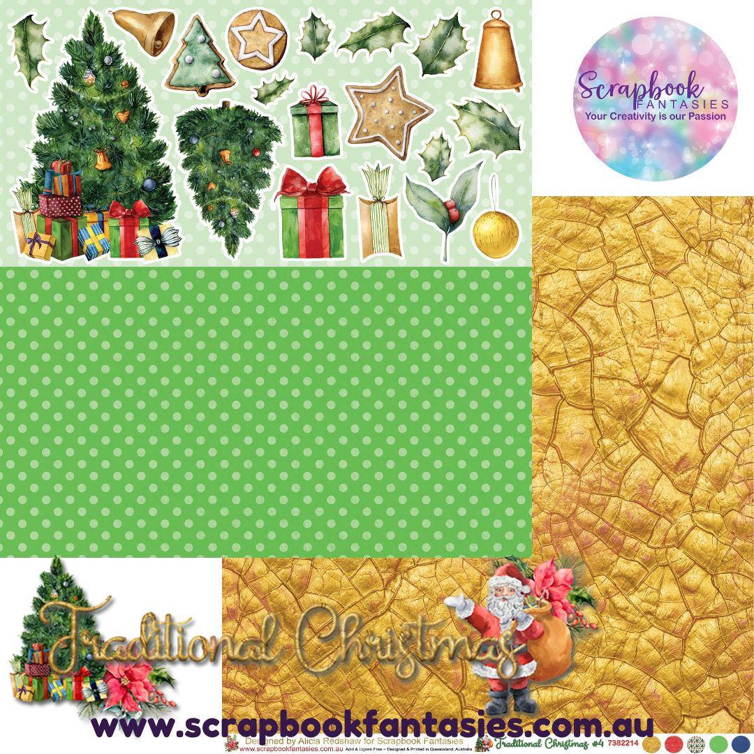 Traditional Christmas 12x12 Double-Sided Patterned Paper 4 - 7382214