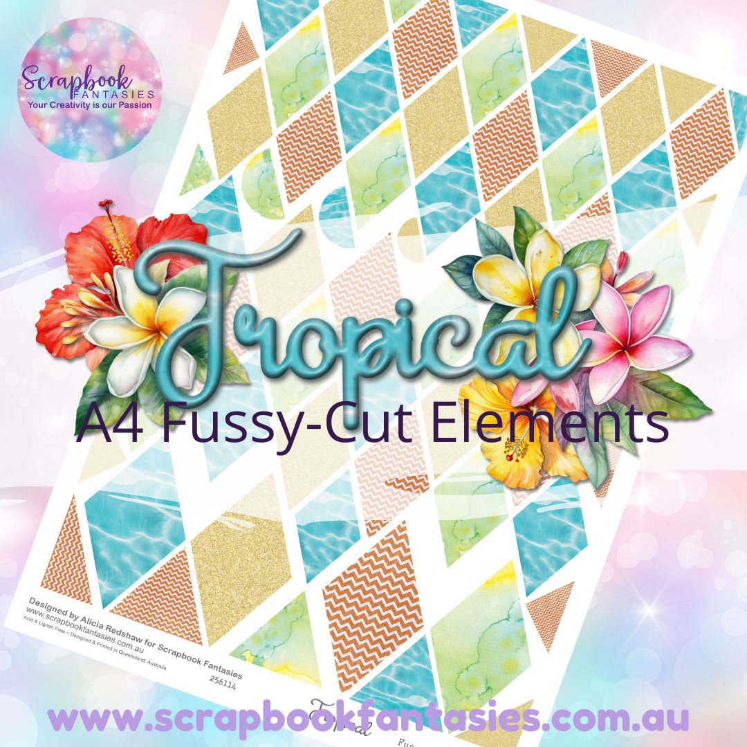 Tropical A4 Colour Fussy-Cut Elements - Diamonds 3 256114