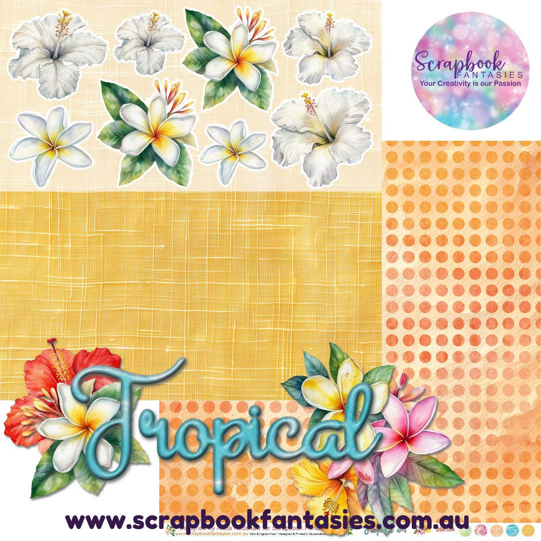 Tropical 12x12 Double-Sided Patterned Paper 4 - 256104