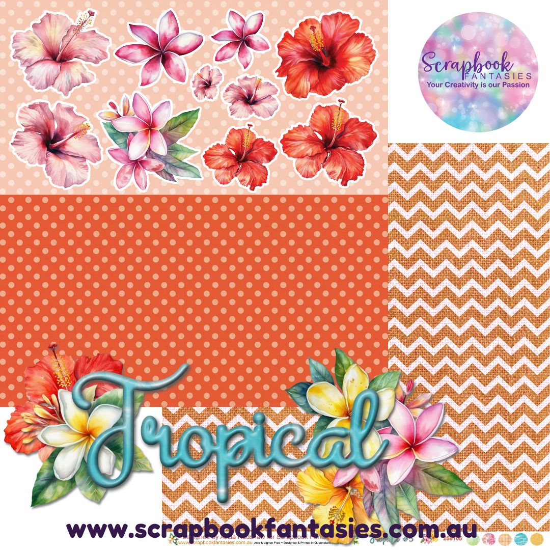 Tropical 12x12 Double-Sided Patterned Paper 5 - 256105