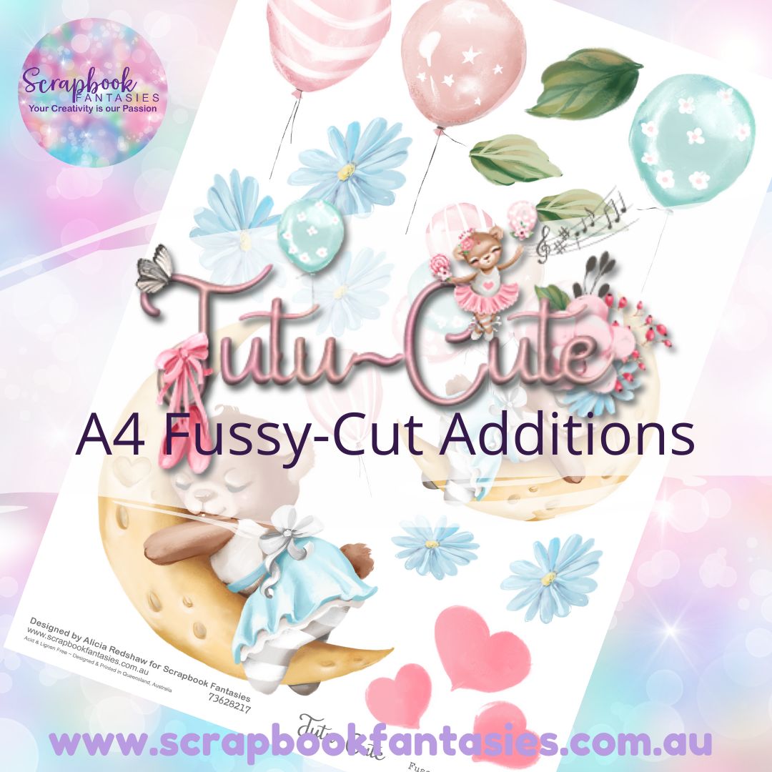 Tutu-Cute A4 Colour Fussy-Cut Additions - Sleeping Baby Bear 73628217
