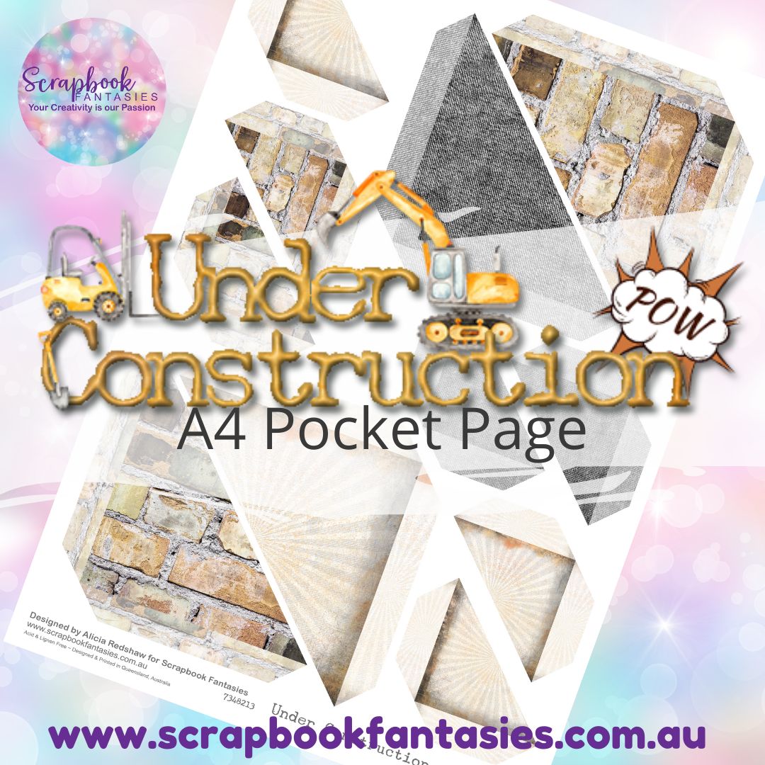 Under Construction A4 Colour Pocket Page - Straight Corners 1 7348213