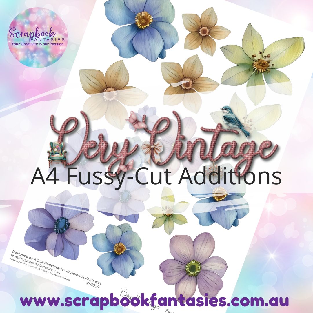 Very Vintage A4 Colour Fussy-Cut Additions - Flowers 1 250939