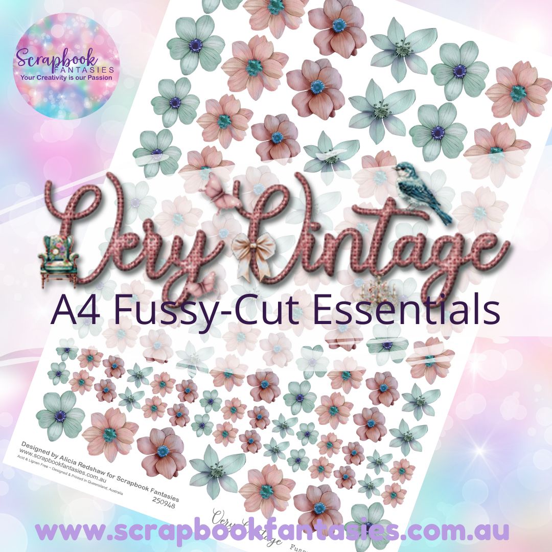 Very Vintage A4 Colour Fussy-Cut Essentials - Flowers 10 250948