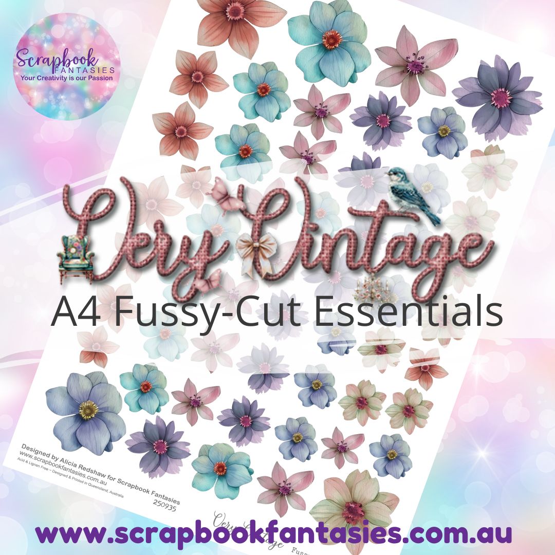 Very Vintage A4 Colour Fussy-Cut Essentials - Flowers 3 250935