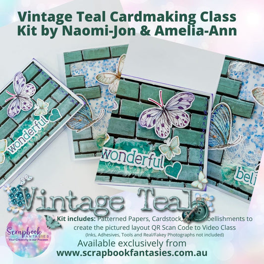 Vintage Teal - Sister Card-off Class Kit - Vintage Chic Super Weekend Class 5 - Friday 18 May 2024