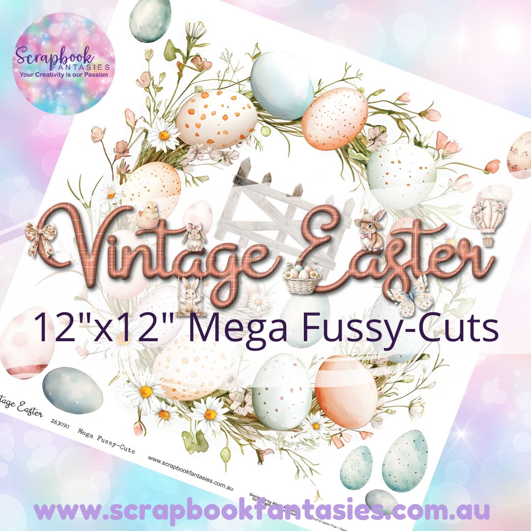 Vintage Easter 12"x12" Mega Fussy-Cuts Page - Easter Wreath 263090