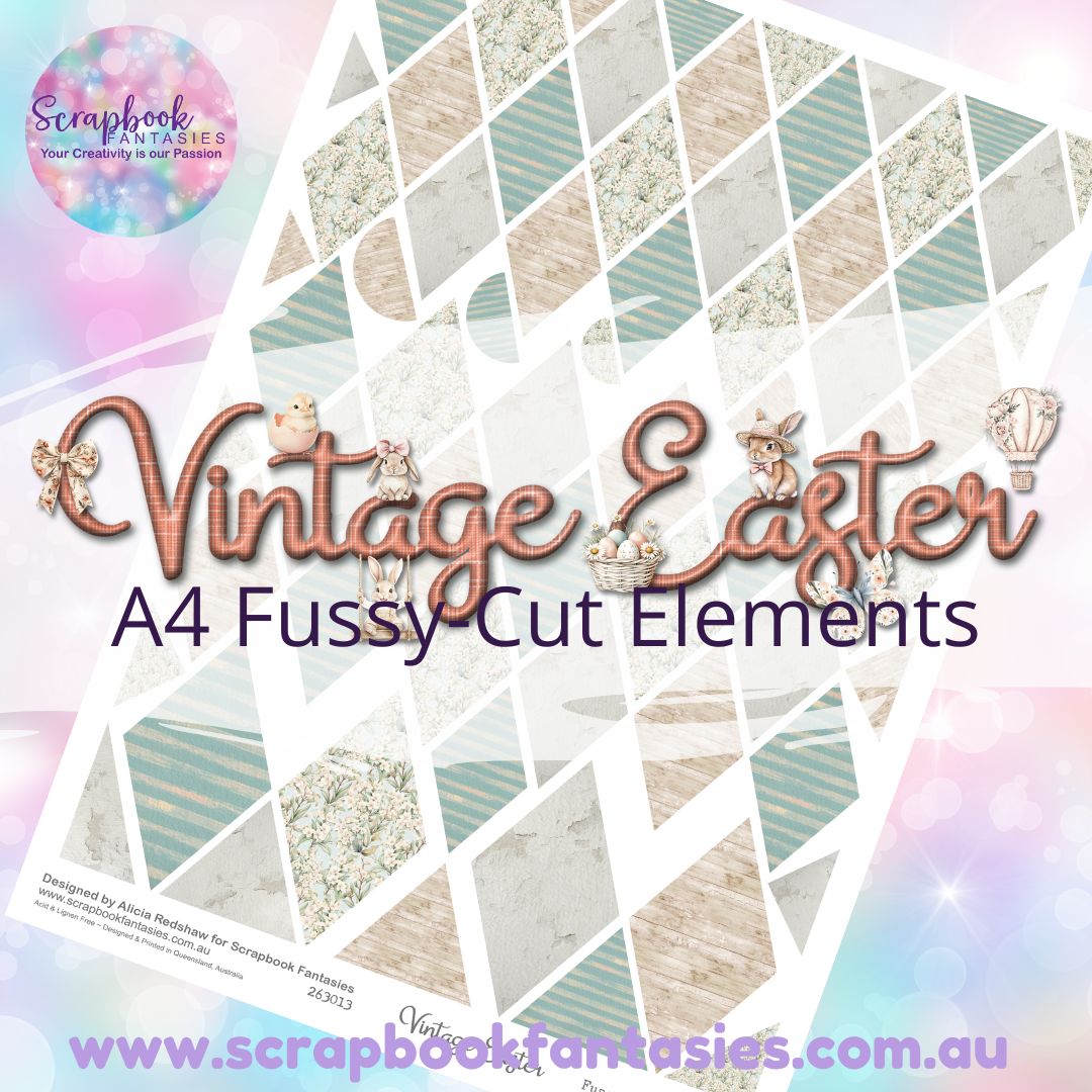 Vintage Easter A4 Colour Fussy-Cut Elements - Diamonds 3 263013