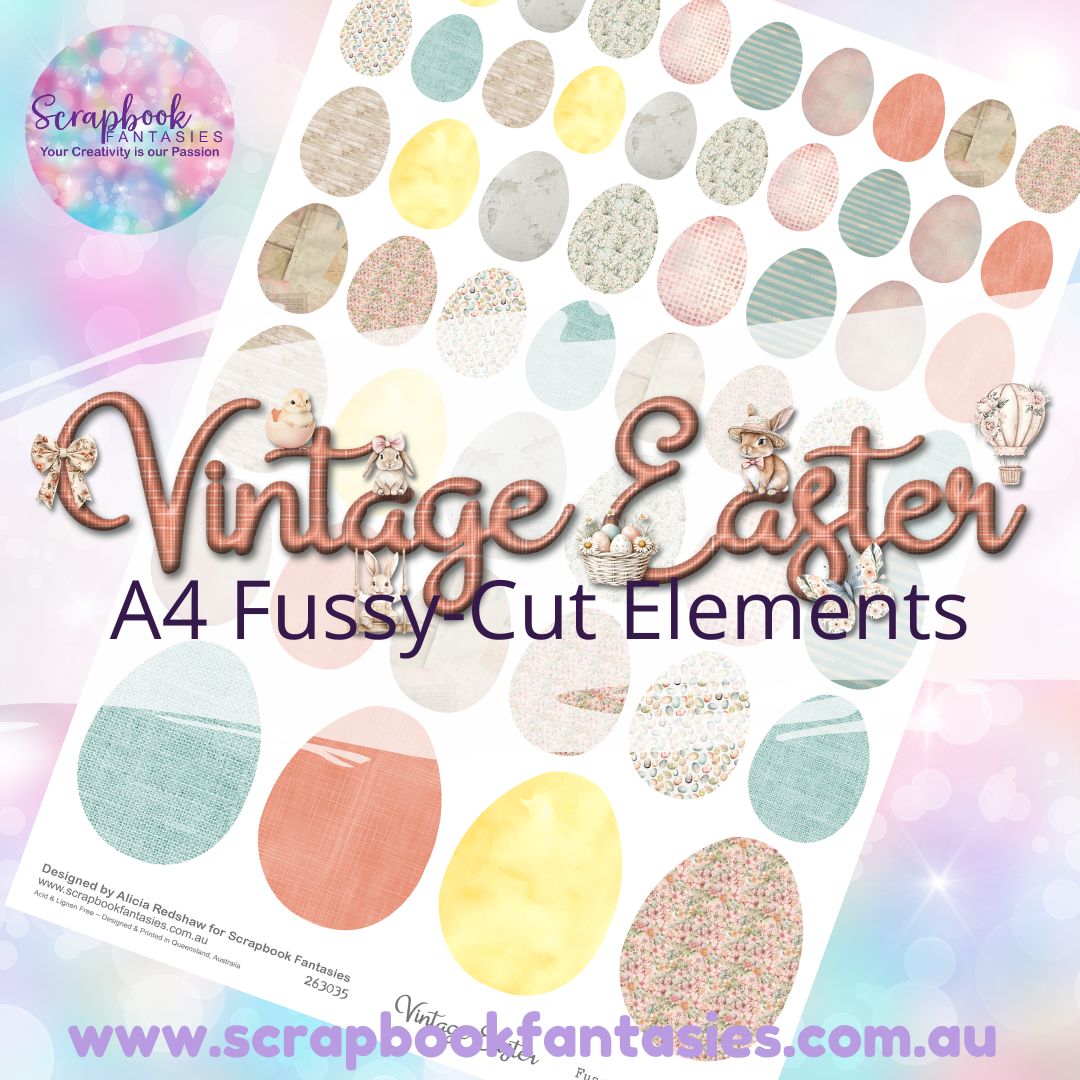 Vintage Easter A4 Colour Fussy-Cut Elements - Eggs 263035
