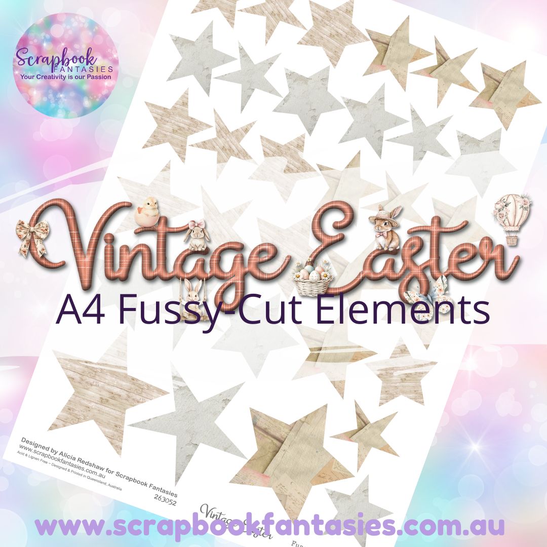 Vintage Easter A4 Colour Fussy-Cut Elements - Stars 3 263052
