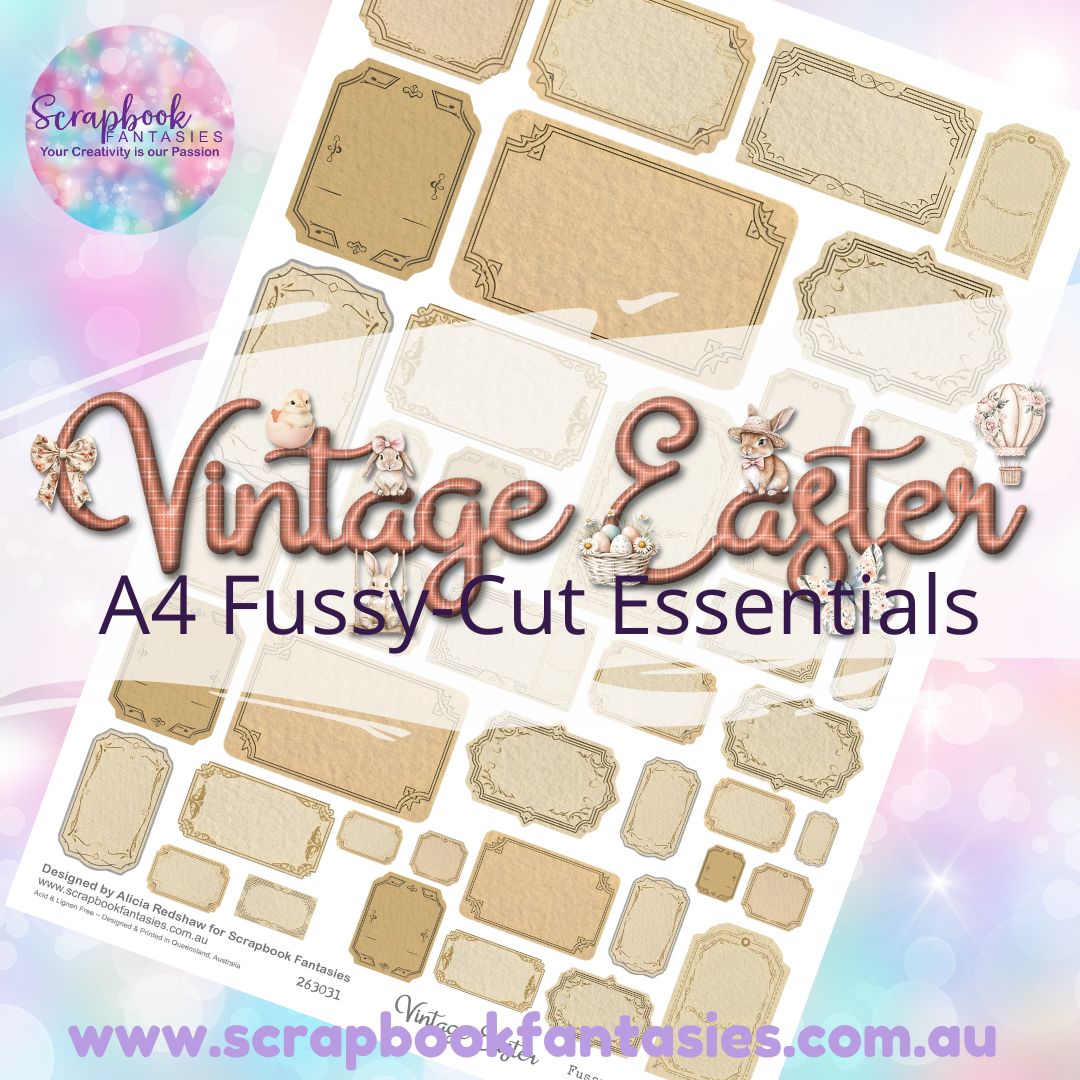 Vintage Easter A4 Colour Fussy-Cut Essentials - Ephemera Tags 263031