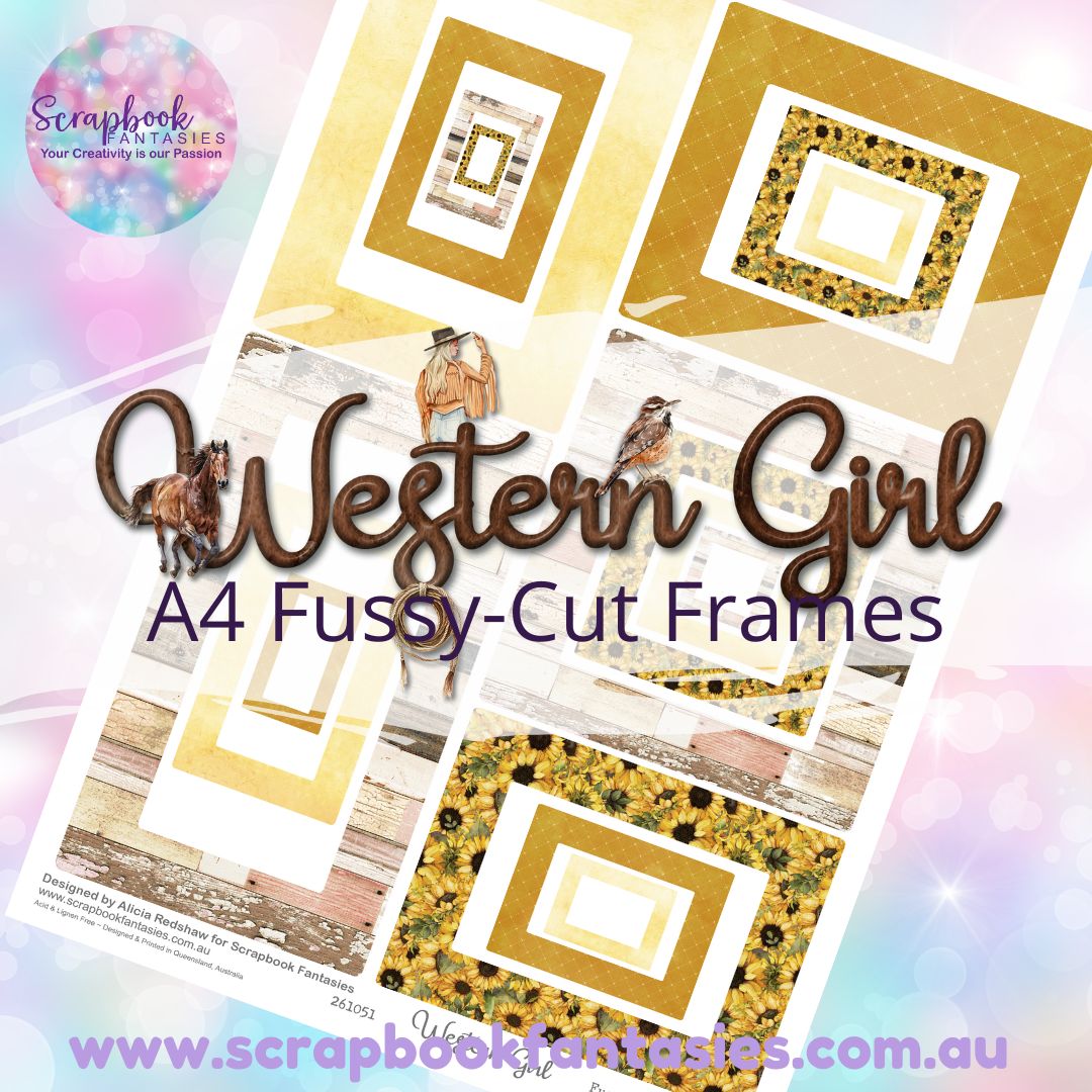 Western Girl A4 Colour Fussy-Cut Frames 2 261051
