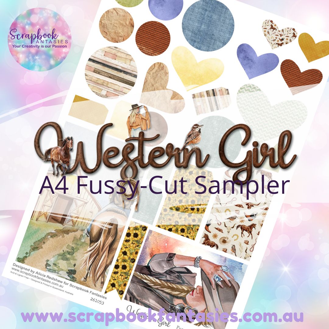 Western Girl A4 Colour Fussy-Cut Sampler 1 261053