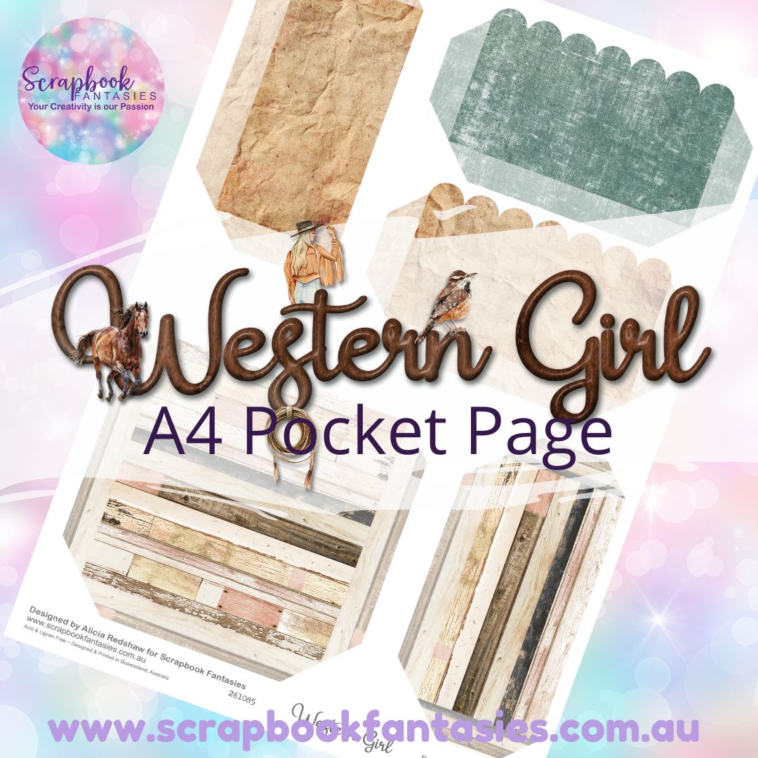 Western Girl A4 Colour Pocket Page - Rectangles & Square 1 261085