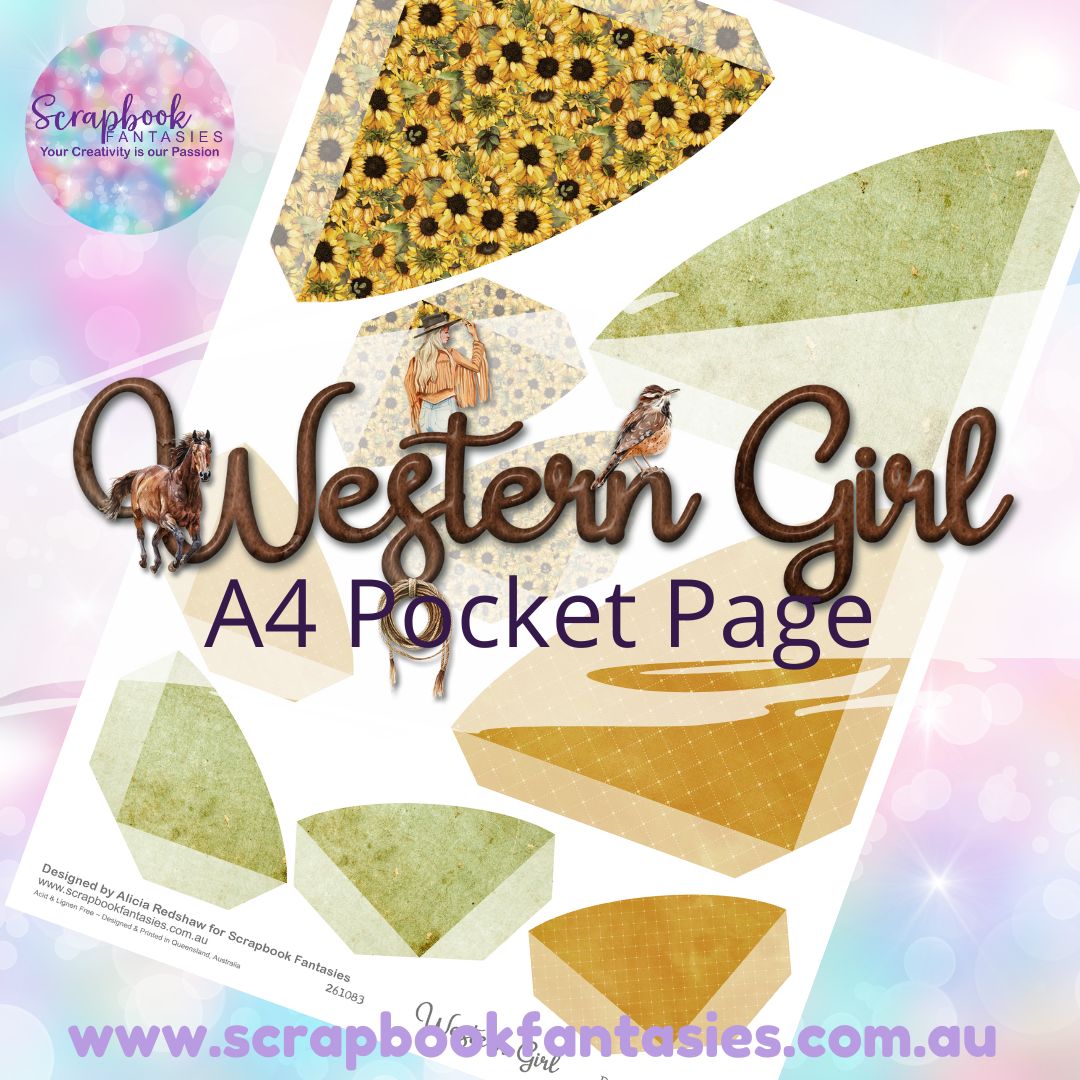 Western Girl A4 Colour Pocket Page - Rounded Corners 3 261083