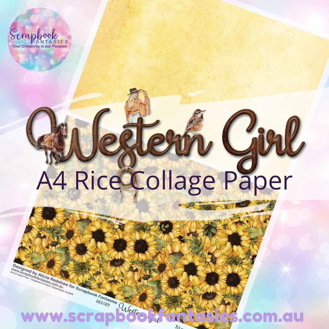 Western Girl A4 Collage Paper - Halves 2 261027