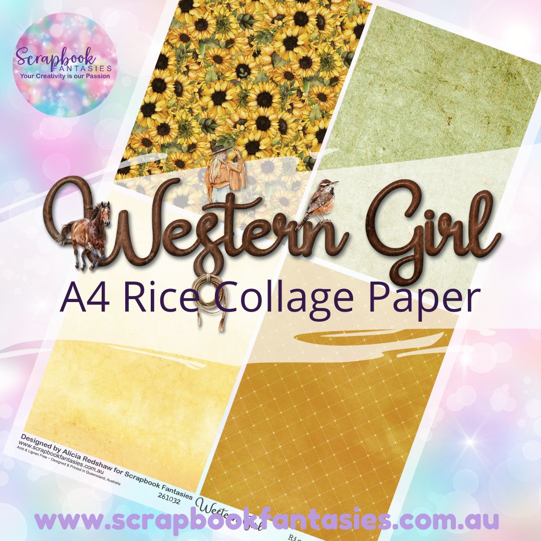 Western Girl A4 Collage Paper - Quarters 1 261032